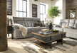 Mitchiner REC Sofa w/Drop Down Table Homeline Furniture