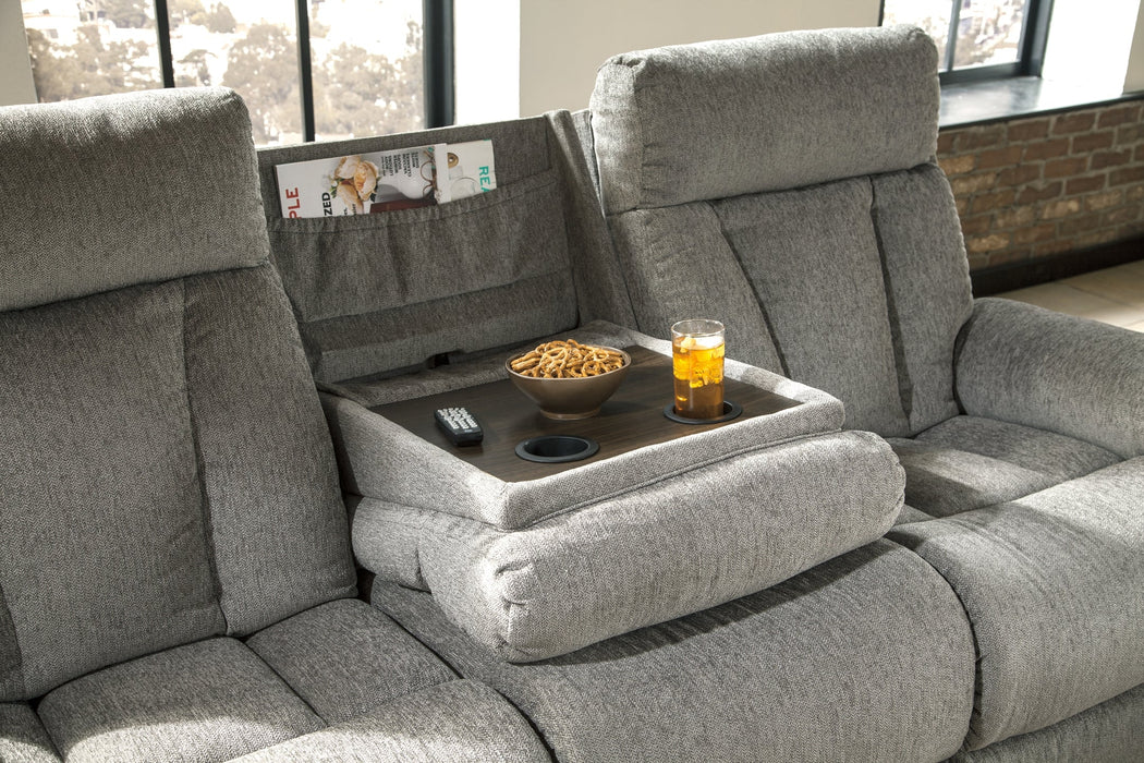 Mitchiner REC Sofa w/Drop Down Table Homeline Furniture