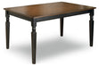 Owingsville Dining Table and 4 Chairs and Bench Homeline Furniture
