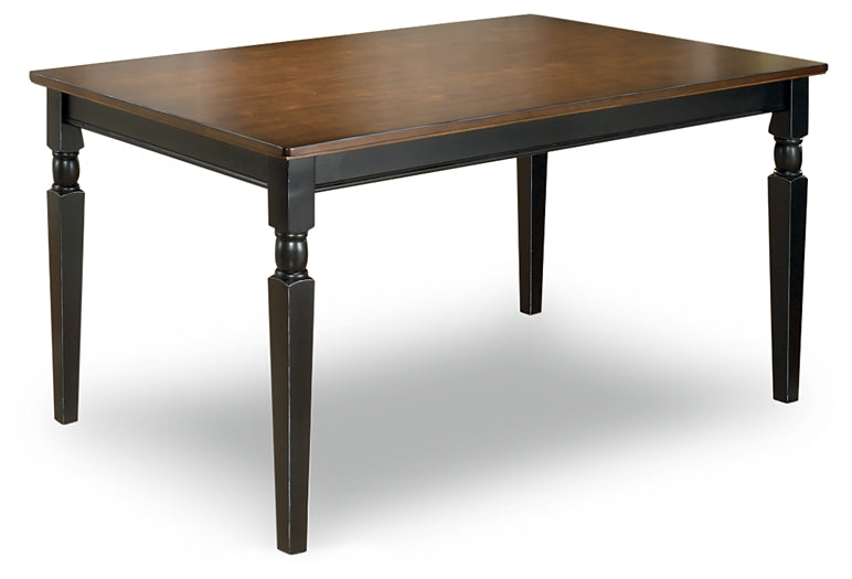 Owingsville Dining Table and 4 Chairs and Bench Homeline Furniture