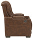 Owner's Box PWR Recliner/ADJ Headrest Homeline Furniture