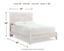 Paxberry Queen Panel Bed with Mirrored Dresser Homeline Furniture